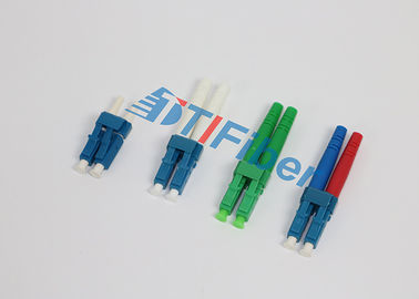 青緑のFTTXネットワークのための多重モードの二重LC視覚繊維のケーブル コネクタ