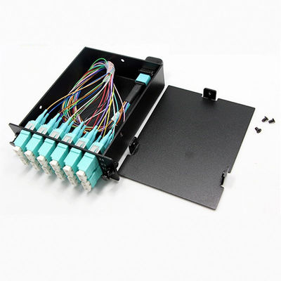 繊維パッチ盤MTP/MPOへの12LCは12LCアダプターMPO/MTPモジュール カセットが付いているモジュールの芯を取る