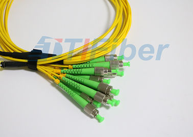 電気通信ネットワークのためのFCの繊維光学パッチ ケーブルへの黄色12の中心MPO