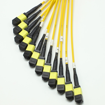 144F MTP MPO Fanout Cable SMG657A1 MPO APCからMPO APC ブレイクアウト 光ファイバーパッチコード