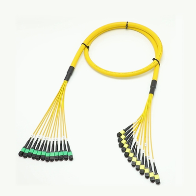 144F MTP MPO Fanout Cable SMG657A1 MPO APCからMPO APC ブレイクアウト 光ファイバーパッチコード