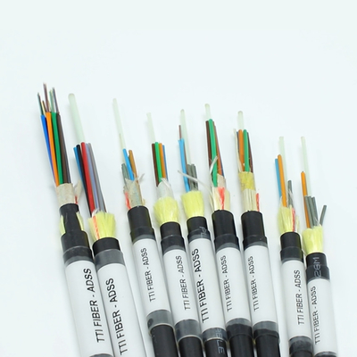 FTTH FTTX アウトドア ADSS シングルシェイプ ダブルシェイプ スパン 8F 12F 24F 48F 光ファイバーケーブル