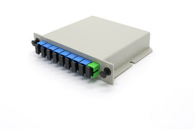 CATVネットワークのためのFTTH 1x8 PLCの繊維光学のディバイダー箱SC/UPCのコネクターの挿入物のタイプ
