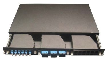 3pcs MPO カセット モジュールが付いているテレコミュニケーションの加入者回線繊維パッチ盤