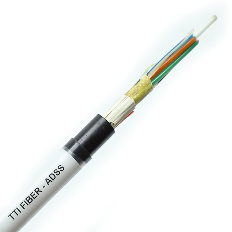 FTTH FTTX アウトドア ADSS シングルシェイプ ダブルシェイプ スパン 8F 12F 24F 48F 光ファイバーケーブル