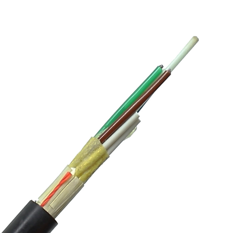 空中ADSS G652D G657A1 G657A2 1 12 24 48 96 144コアシングルモード屋外光ファイバーケーブル